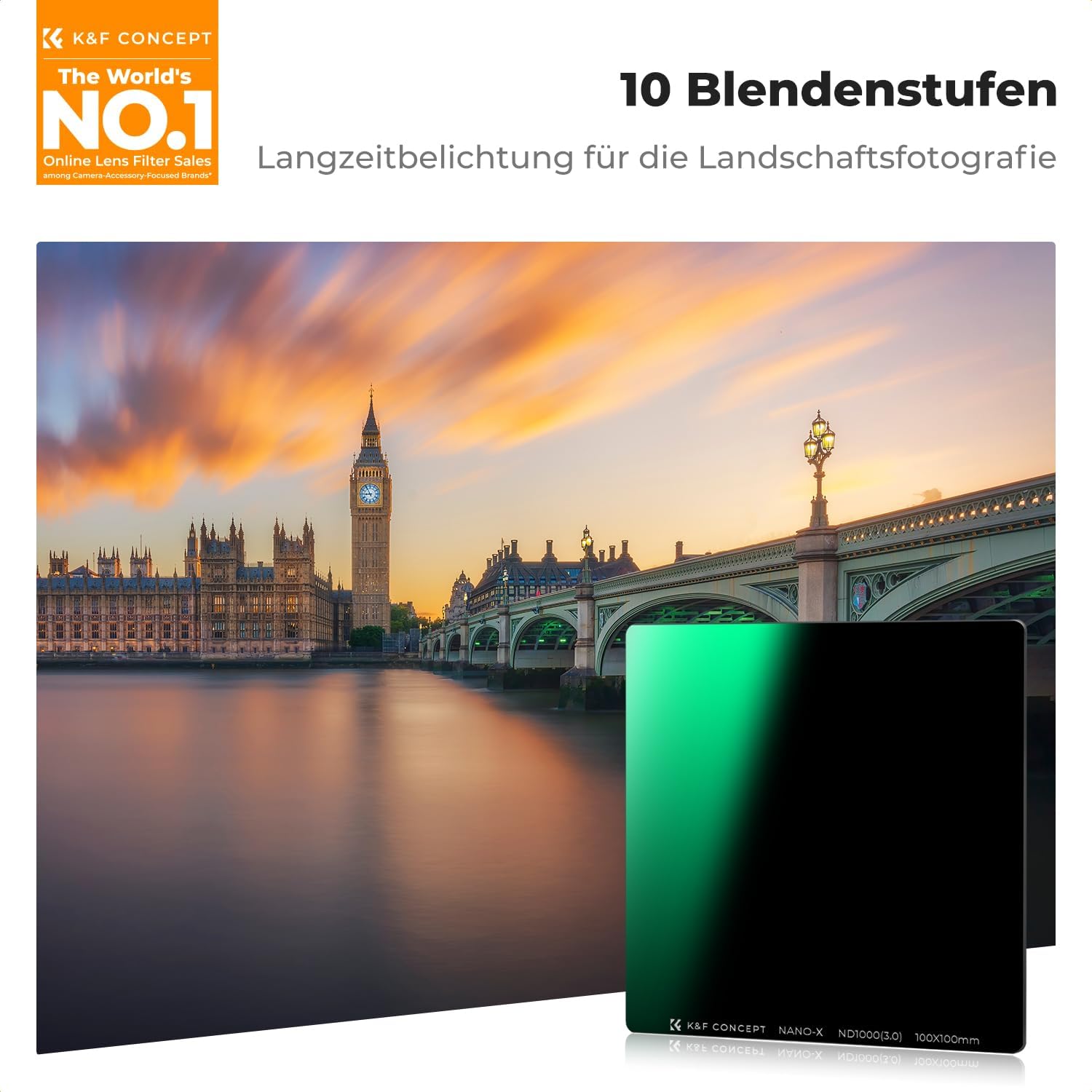 Detalle 2 de K&F Concept Nano-X Rechteckfilter Set ND1000