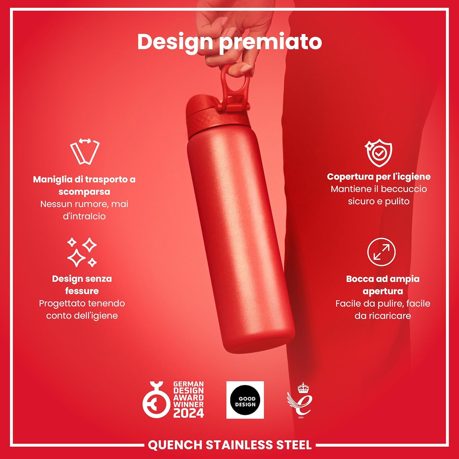 Thumbnail 5 de ION8 Borraccia a Prova di Perdite 1L: Robustezza, Sicurezza e Facilità d'Uso
