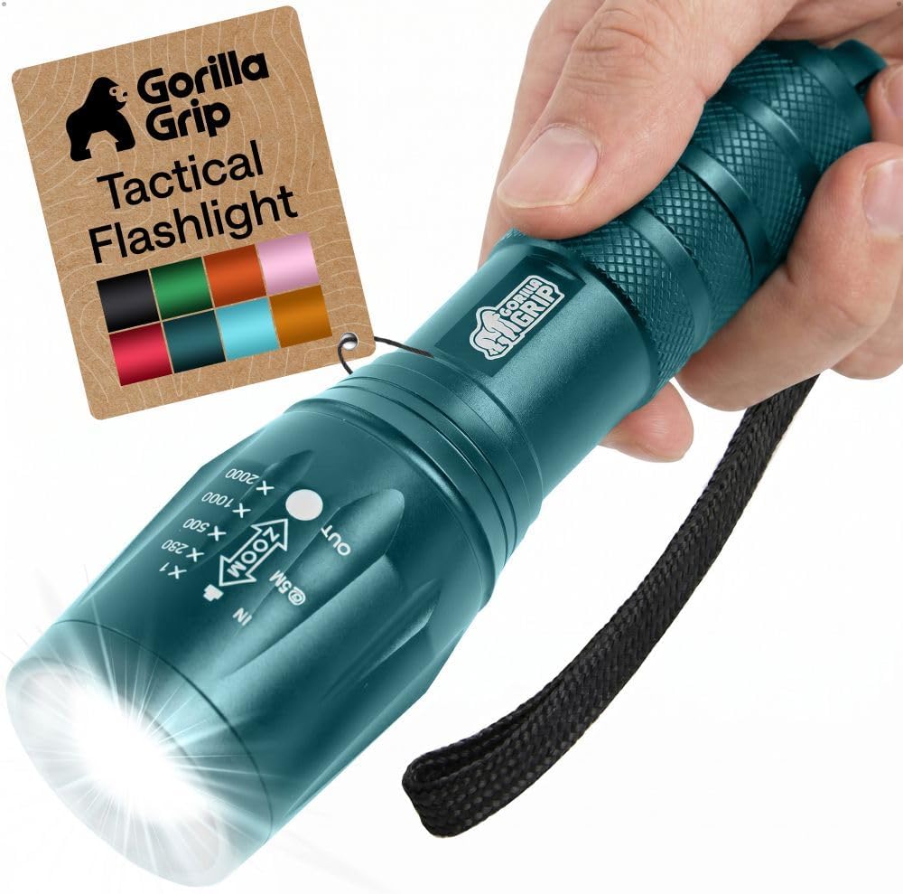 Detalle de GORILLA GRIP 840316701945 LED Tactical Flashlight, 345 Lumens, 5 Modes