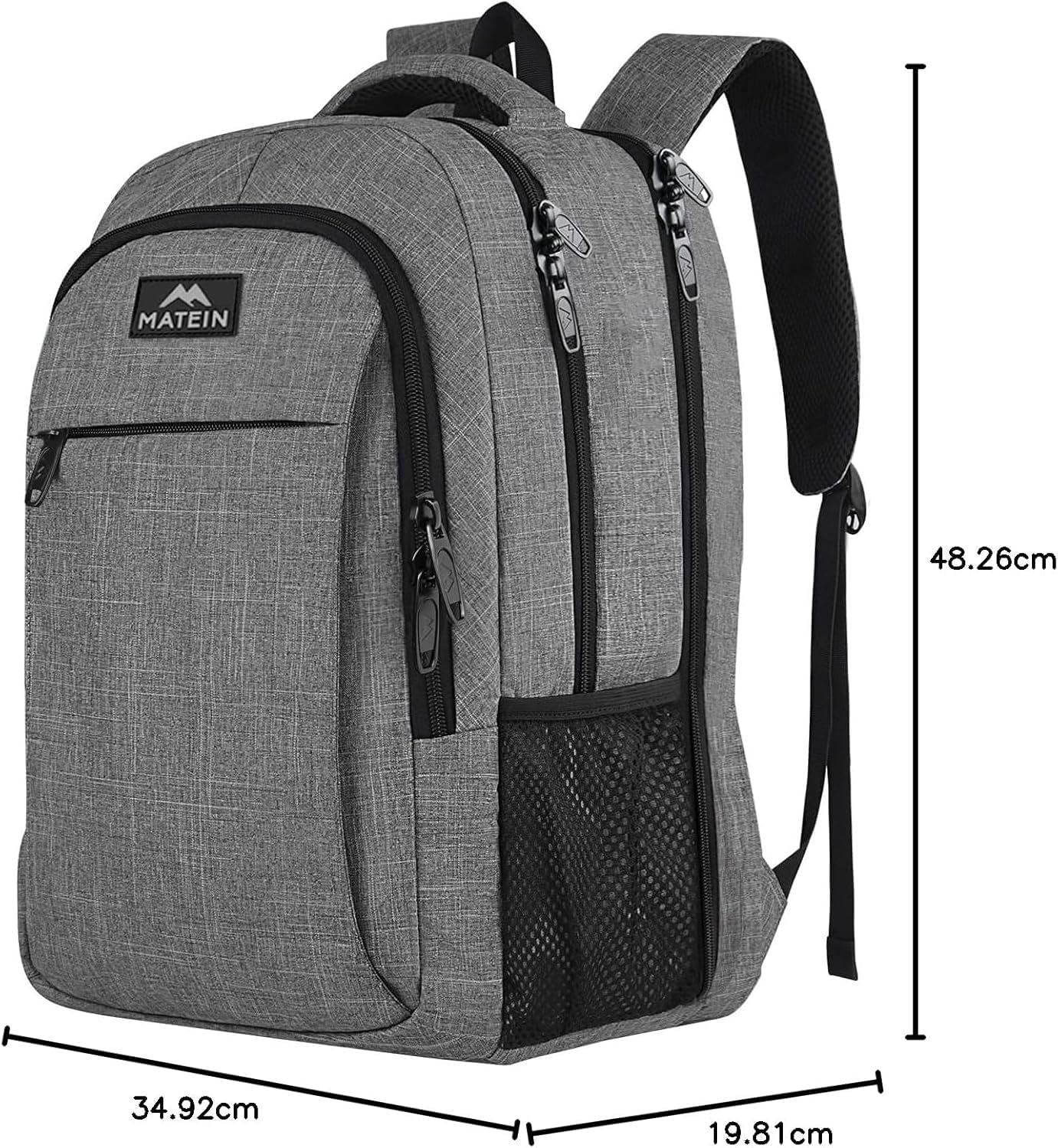 Detalle de MATEIN Travel Laptop Backpack: Lightweight, Secure & Versatile for Work & Travel