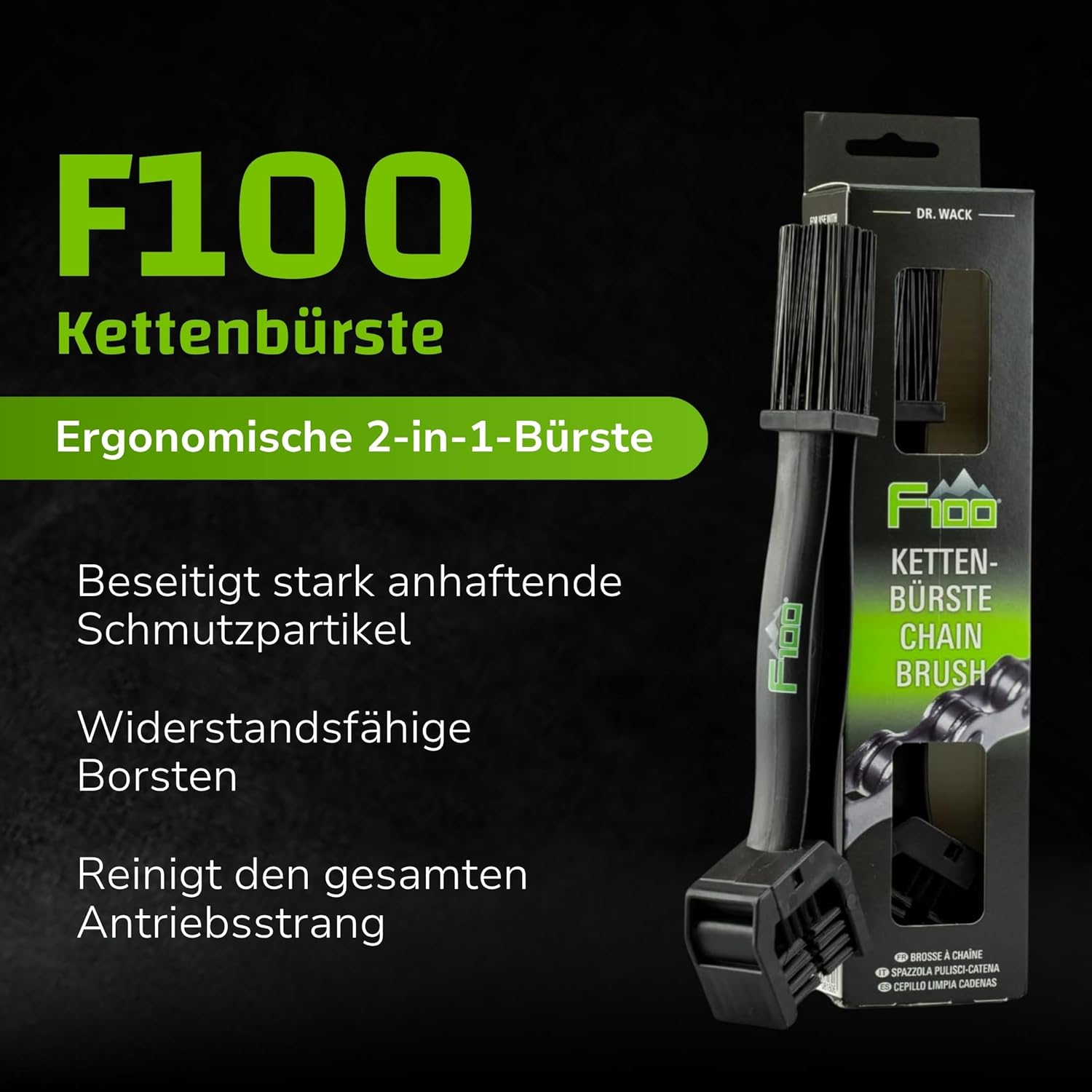 Thumbnail 1 de DR. WACK F100 Kettenbürste für Fahrrad – Effektive Reinigung des Antriebs
