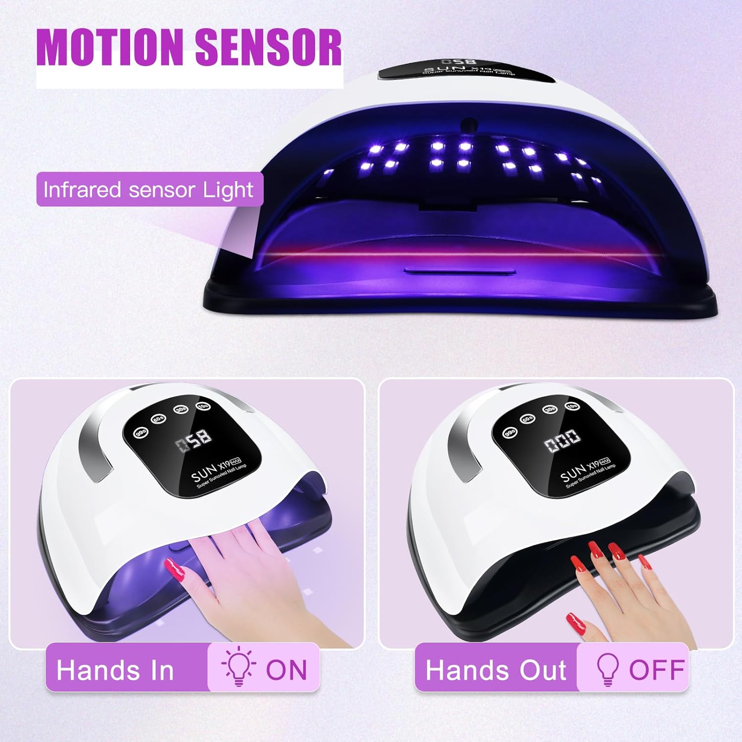 Detalle de Wisdompark 320W UV LED Nail Lamp