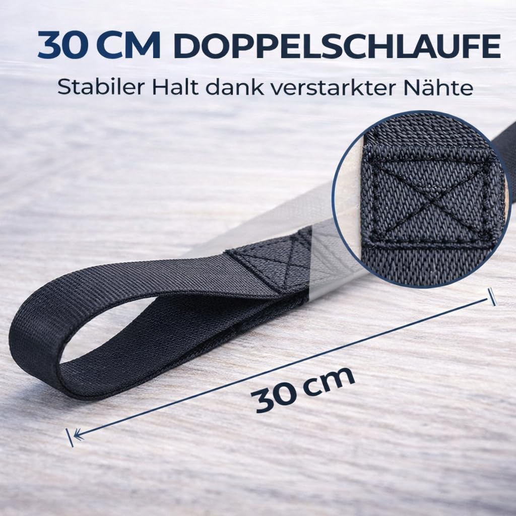 Thumbnail 2 de 5x Zurrschlaufen Doppelschlaufen 30 cm Rundschlinge – Halteband zur Ladungssicherung (Motorrad & mehr)
