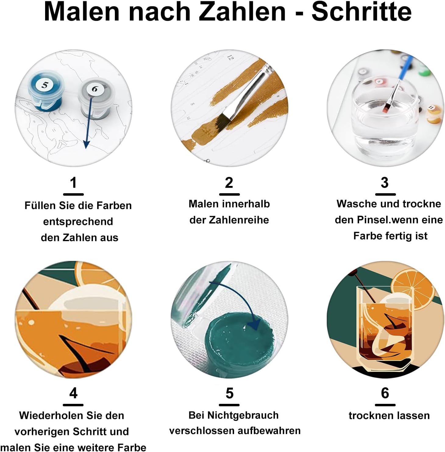 Thumbnail 2 de lxmydm Malen nach Zahlen Cocktailgläser DIY