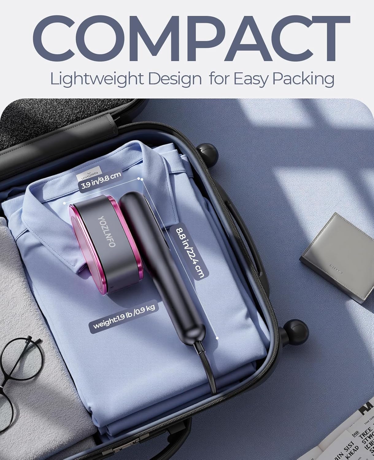 Thumbnail 1 de YOZLNFO Travel Steamer 2-in-1
