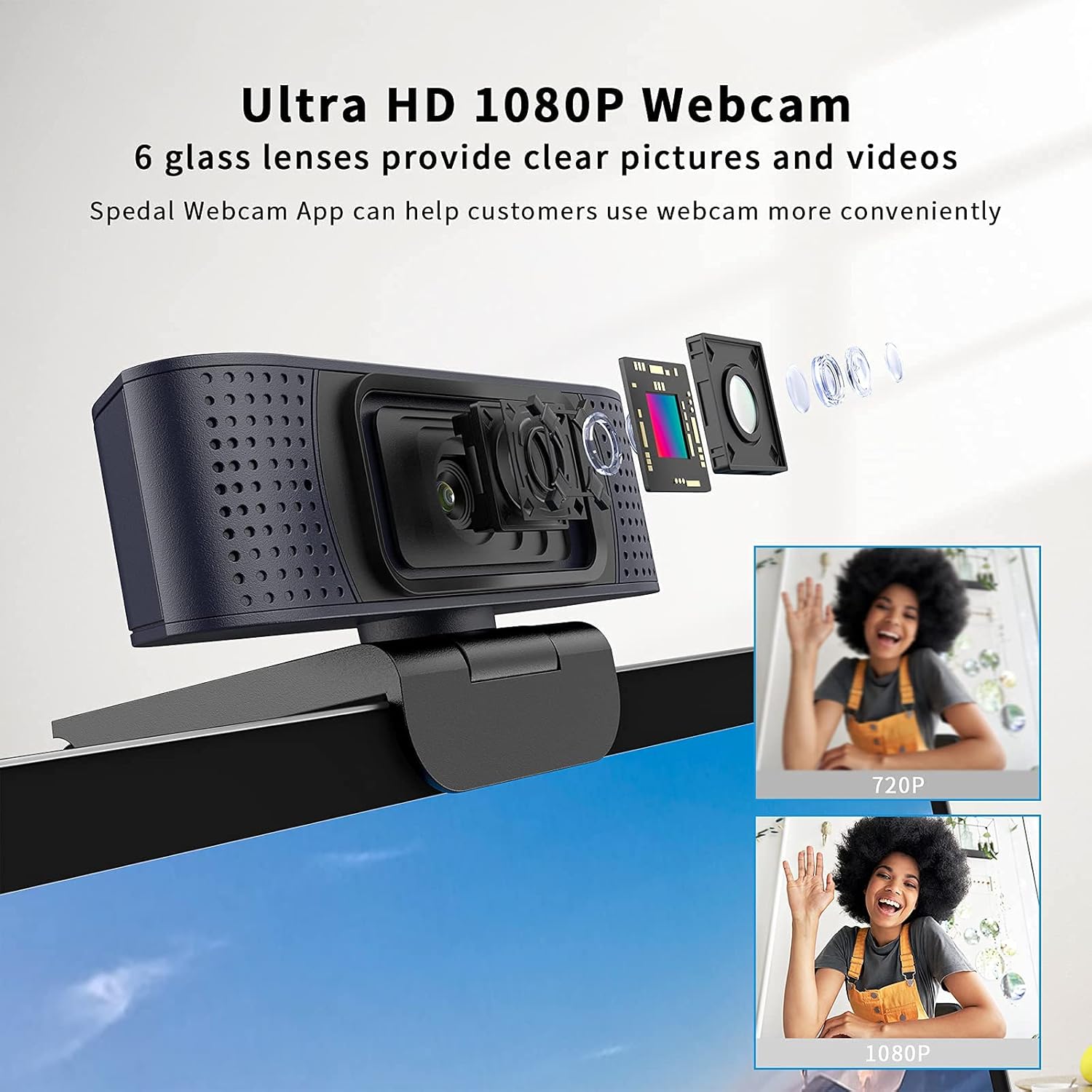 Detalle 2 de Webcam Spedal 1080p Full HD Autofocus 30 i/s