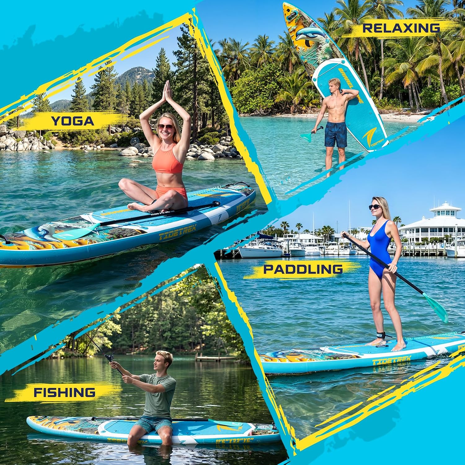 Thumbnail 6 de TIDETREK 11' Inflatable Stand Up Paddle Board (SUP) — Extra-Wide, All-in-One Package
