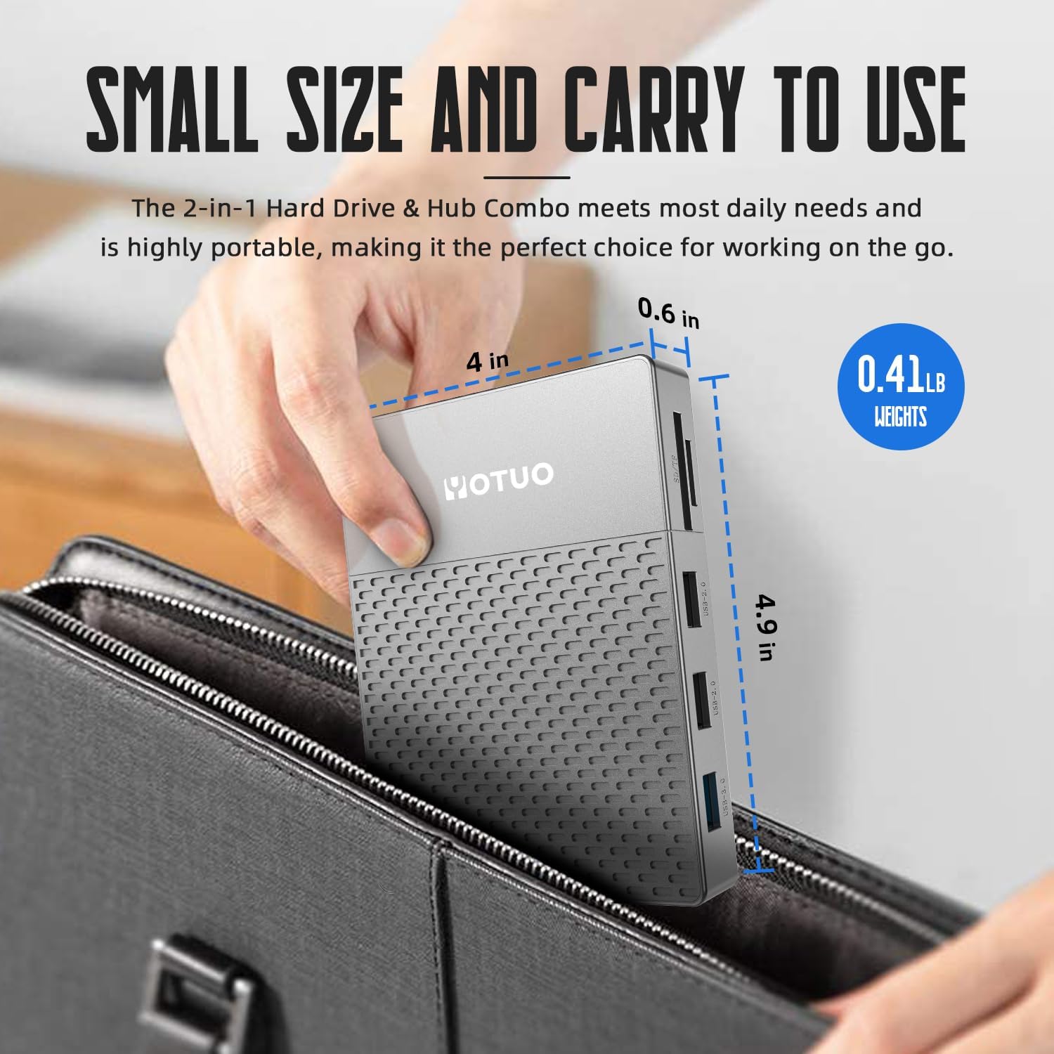 Thumbnail 4 de YOTUO SY-DSHDD01 1TB External Hard Drive and USB-C Hub with SD/TF Reader