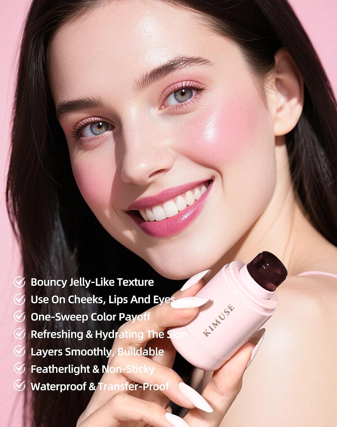 Detalle 2 de KIMUSE Jelly Cheek & Lip Tint Mauve Rose