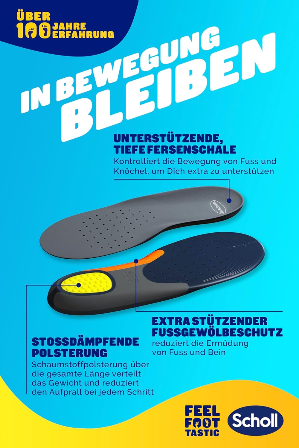 Detalle de Scholl Heavy Duty Support Einlegesohlen für Männer – ideal für kräftige Füße und mehr als 90 kg (Größe 40–46,5)