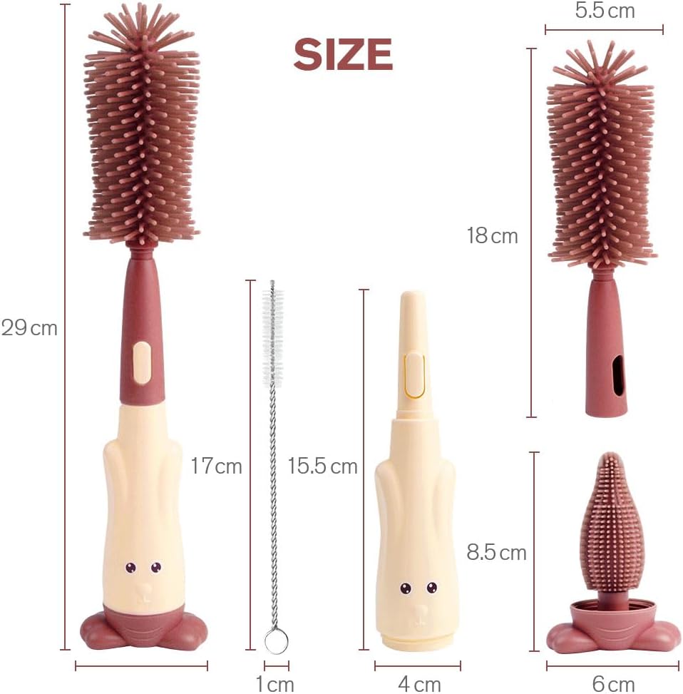 Detalle 2 de Vicloon Spazzola 3-in-1 per Biberon: pulizia efficace di ciuccio, cannucce e tetti in silicone