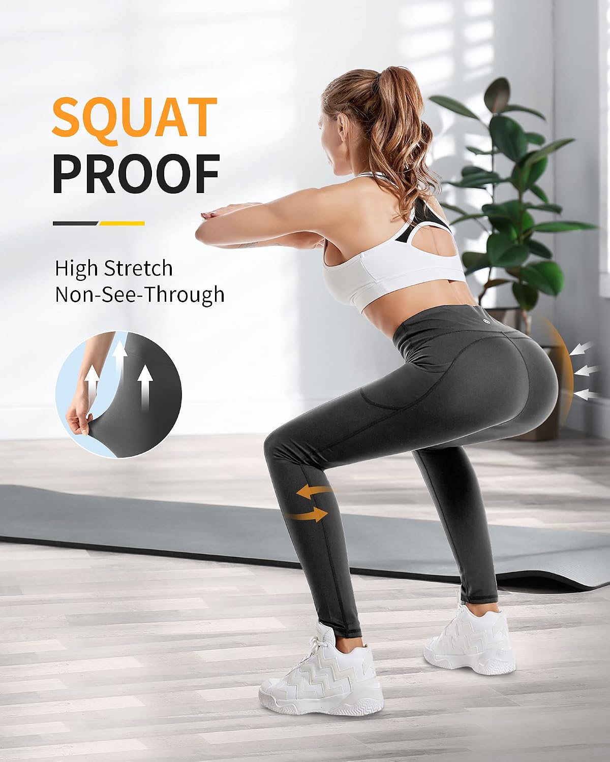 Thumbnail 6 de CAMBIVO women’s high waisted yoga pants with pockets (gym leggings for workouts and running)