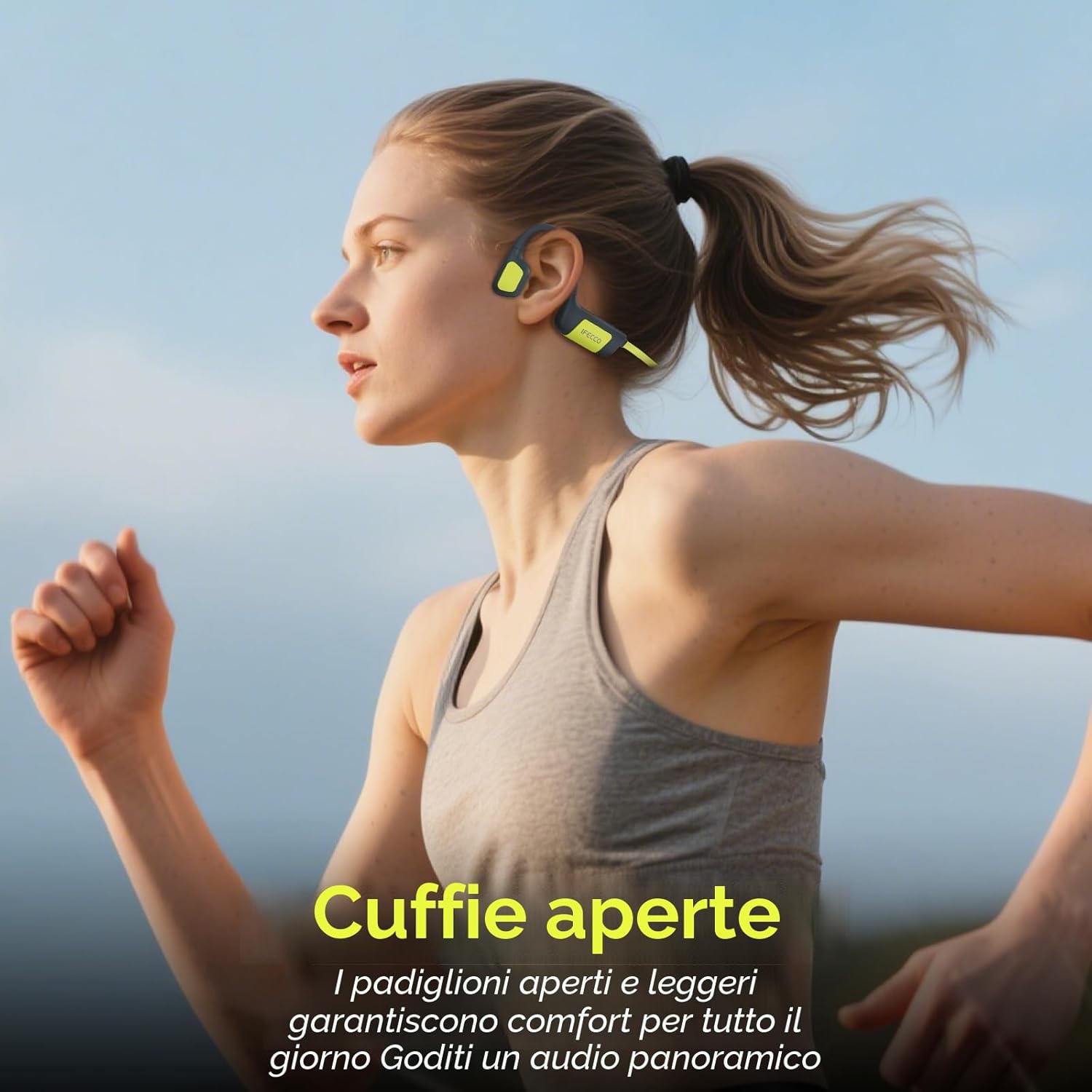 Thumbnail 6 de IFECCO Cuffie Conduzione Ossea per Nuoto IP68 con Bluetooth 5.4 e lettore MP3 da 32 GB