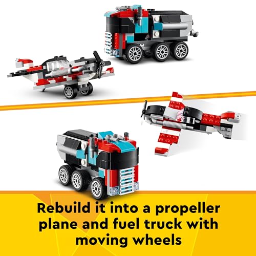 Thumbnail 3 de LEGO Creator 3in1 Flatbed Truck with Helicopter (31146)