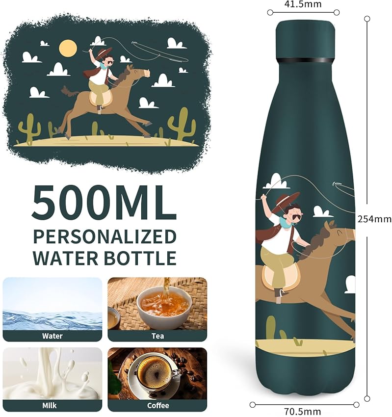 Thumbnail 2 de Caballo Botella Agua Acero Inoxidable 500 ml 🚰