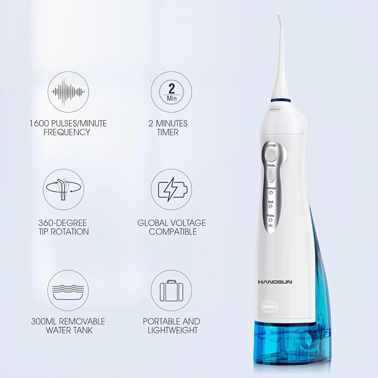Detalle 2 de Hangsun HOC700 Water Flosser 300ml 🦷