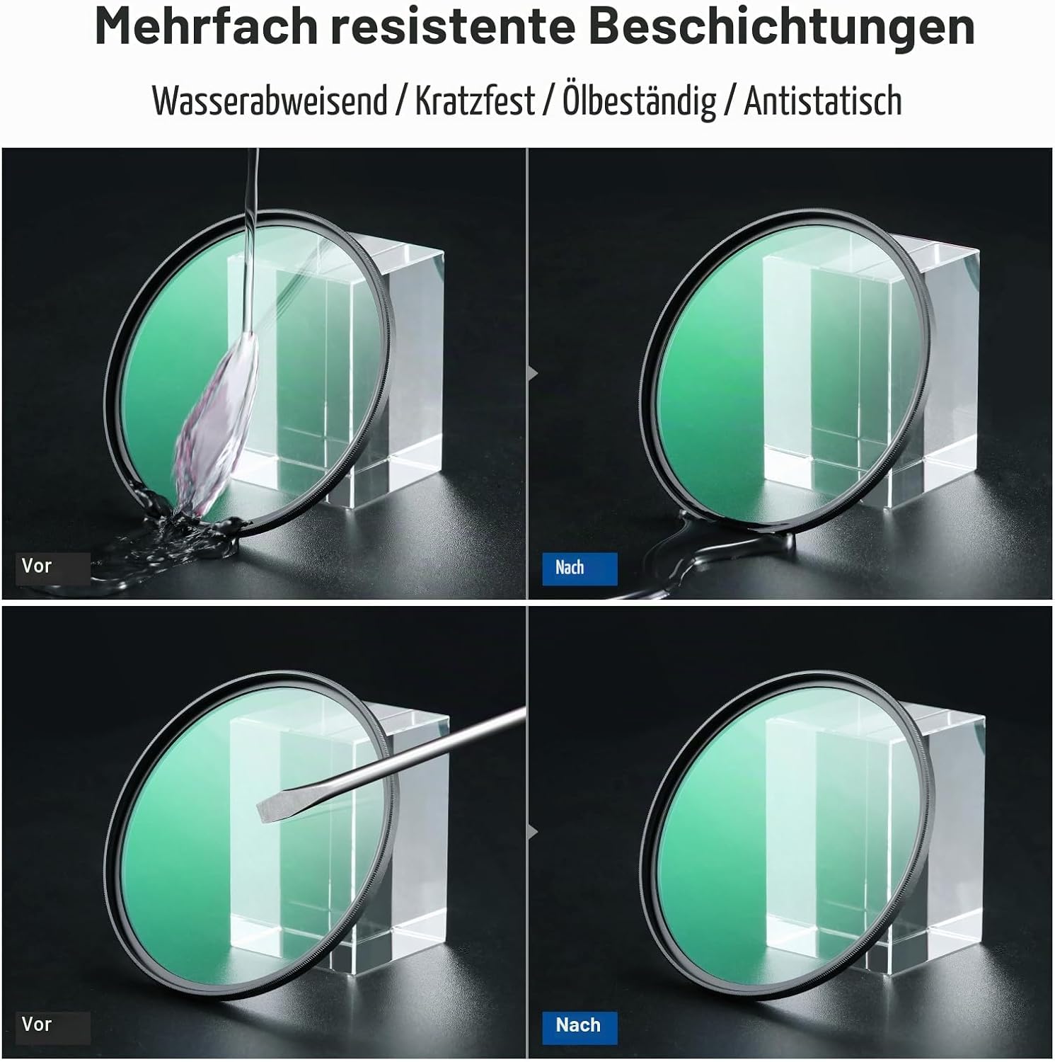 Thumbnail 4 de NEEWER 55mm Black Diffusion 1/4 Diffusionsfilter – dreamy Soft Look für Video, Vlog & Porträts