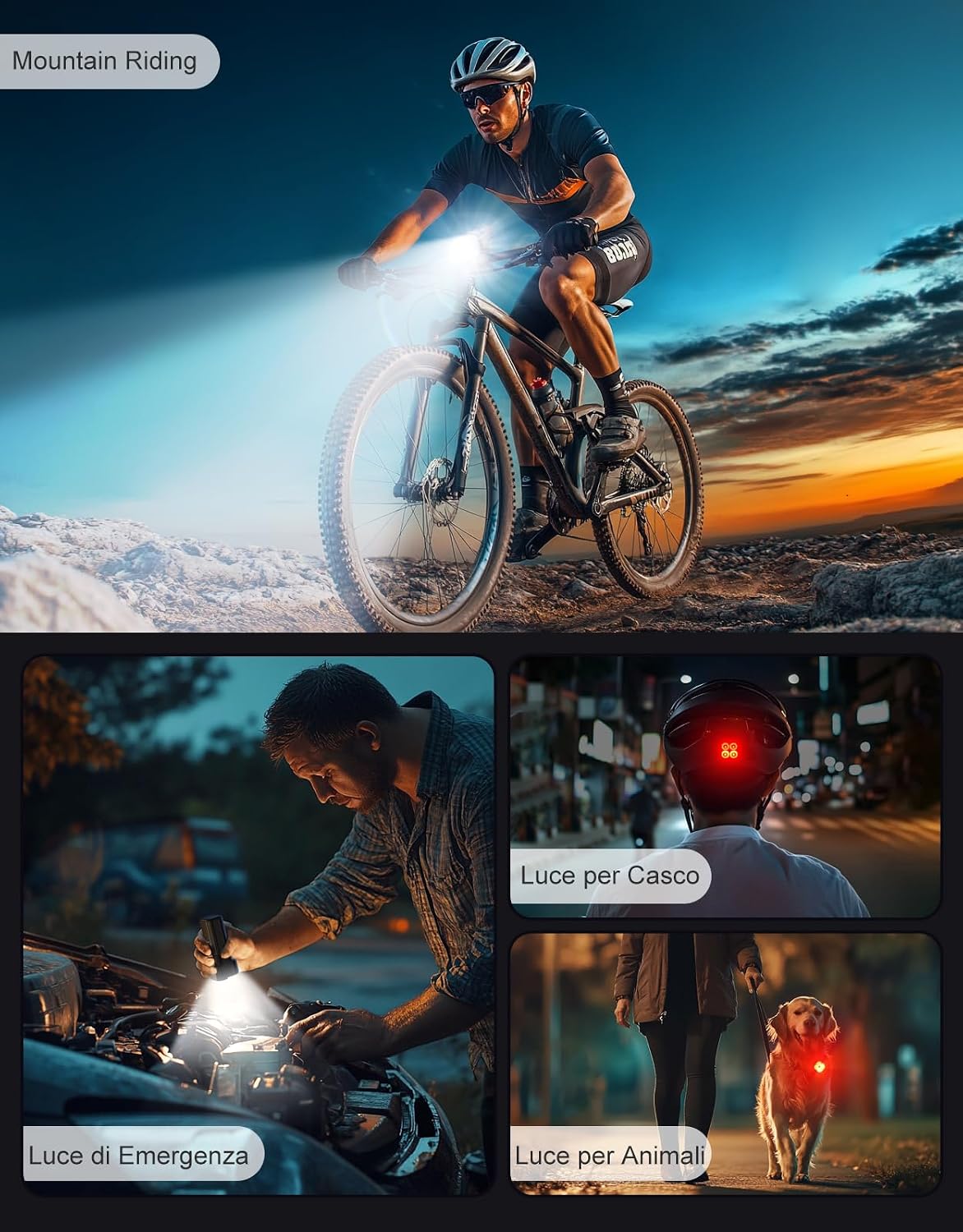 Detalle de Mohard 2000LM 3000mAh Luci Bicicletta LED