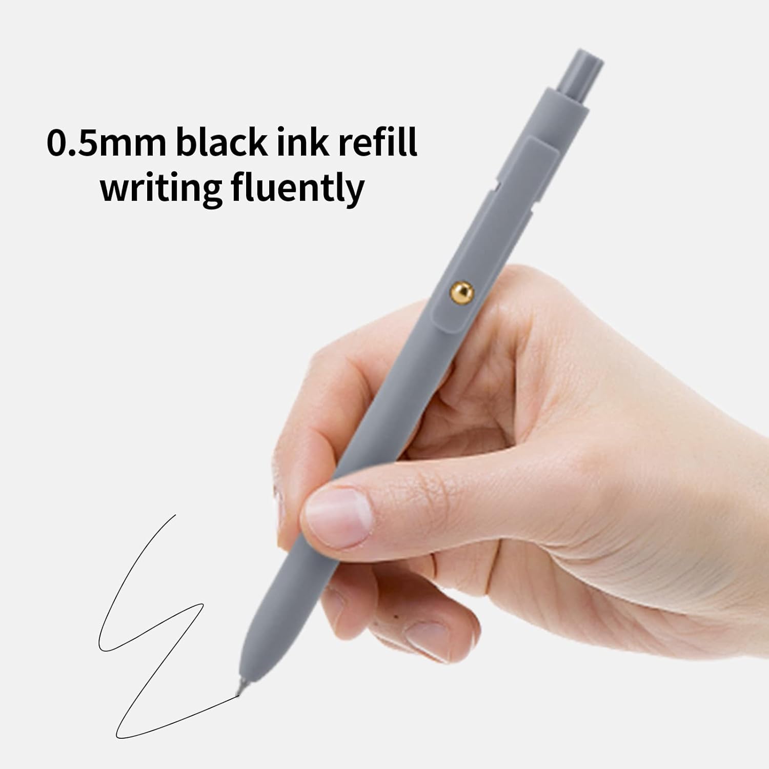 Detalle de Ddaowanx Gel Pens (6-Pack) 0.5mm Quick-Dry Retractable Black Ink Fine Point