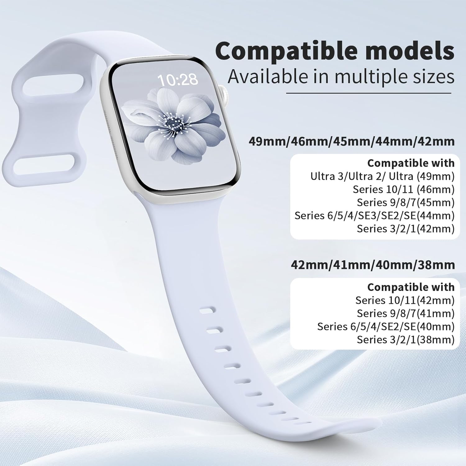Thumbnail 3 de Yoohoo Soft Silicone Strap for Apple Watch – White