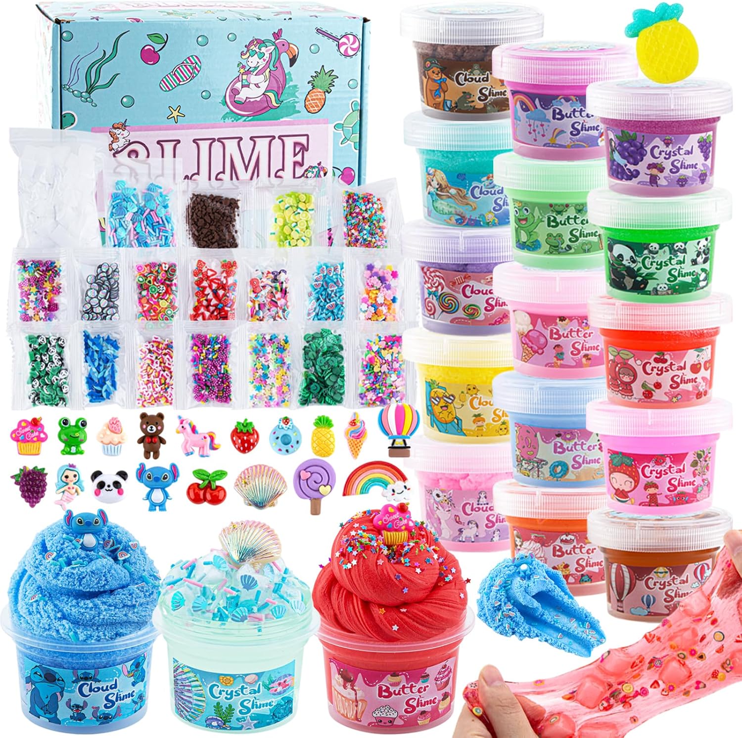 Detalle de Okaybee Slime Kit, 80 mL Jars