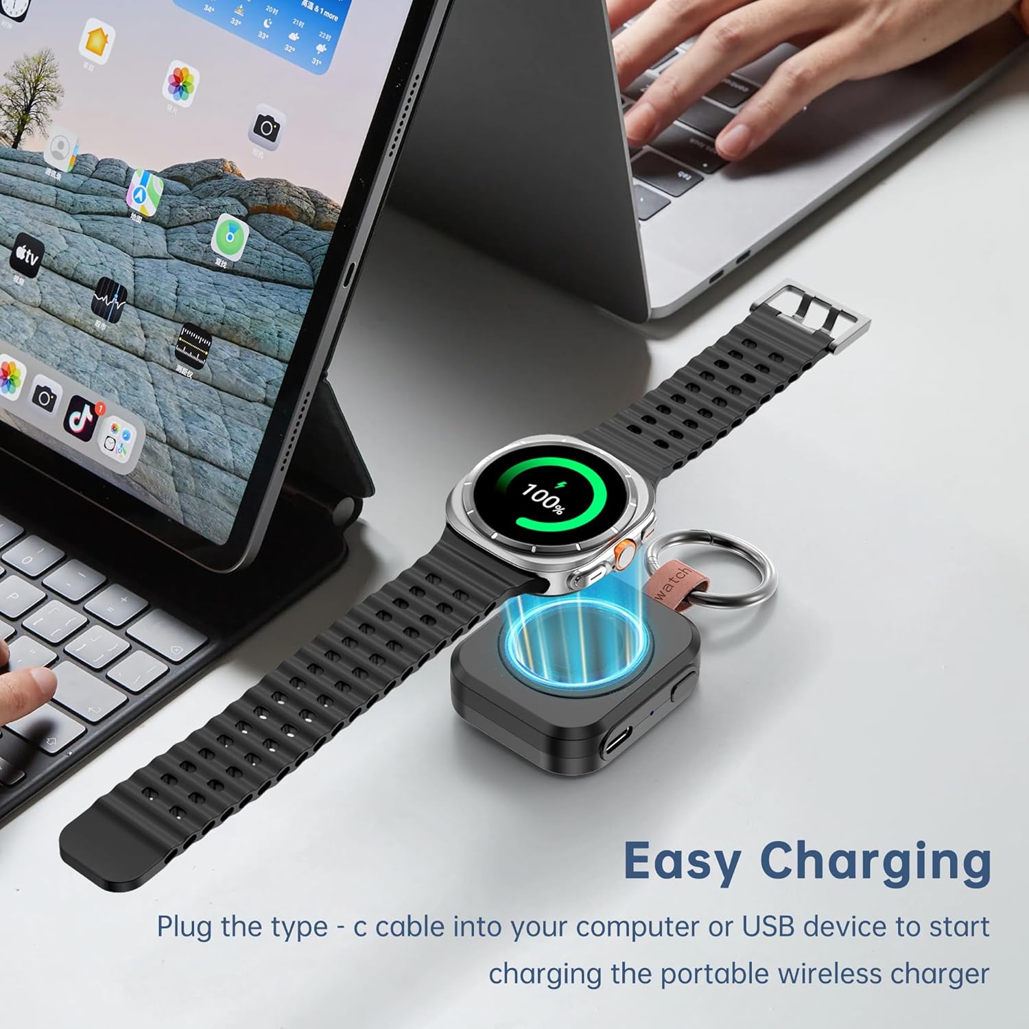 Detalle 2 de ACEQINGSE Portable 1200mAh Watch Charger for Samsung Galaxy Watch