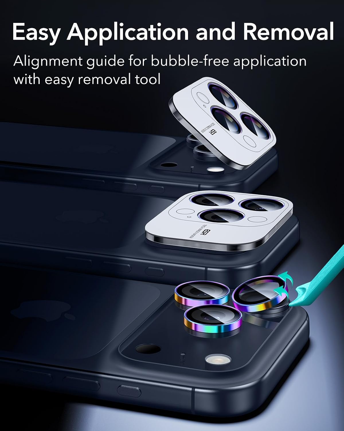 Thumbnail 6 de ESR Camera Lens Protector for iPhone 17 Pro Max, 1 pack