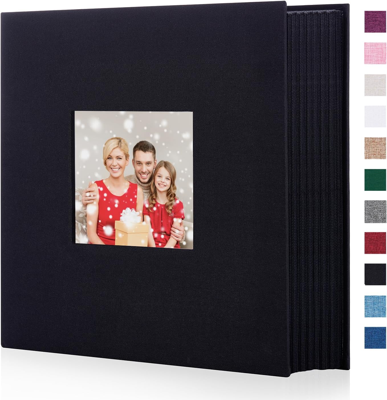 Thumbnail 6 de Miaikoe Fotoalbum 10x15 – Großes 600-Fotos-Leinenalbum mit Slip-in, 60 Blatt, 120 Seiten, Grau
