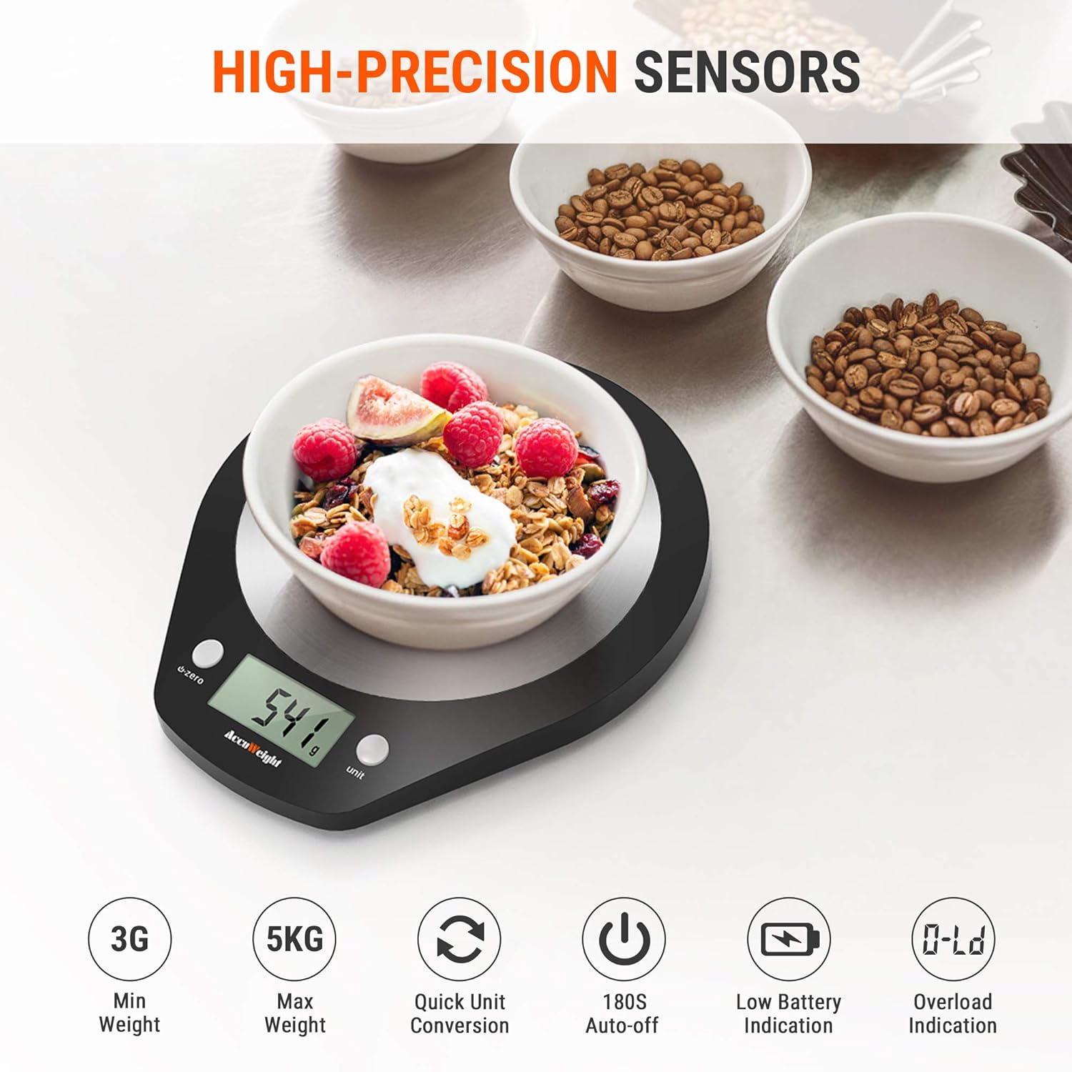 Thumbnail 2 de ACCUWEIGHT 203 digital kitchen scale 5000g