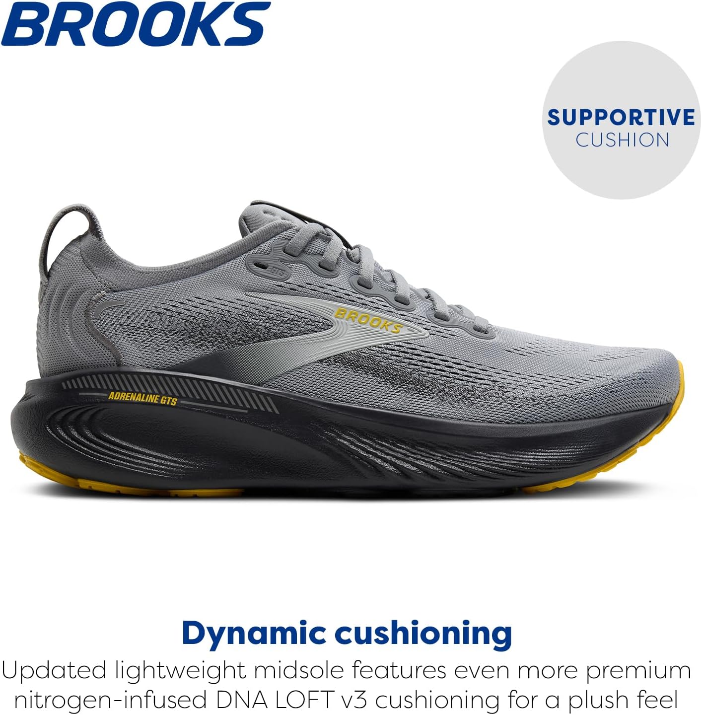 Detalle de Brooks Adrenaline GTS 25 löparskor för herrar med GuideRails-stöd