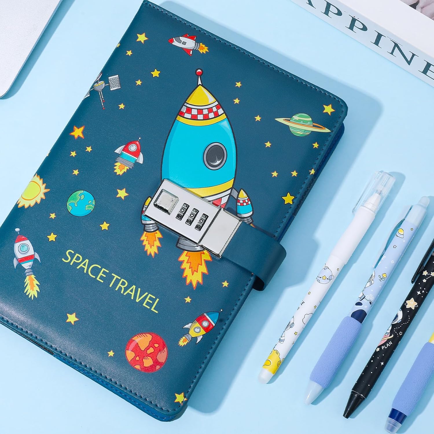Thumbnail 5 de Candcamp Diary with Lock for Boys: Lockable Secret Journal with 4 Pens Set