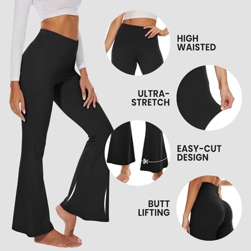 Detalle 2 de TNNZEET Flared Leggings for Women — High-Waisted Yoga Pants with 4-Way Stretch