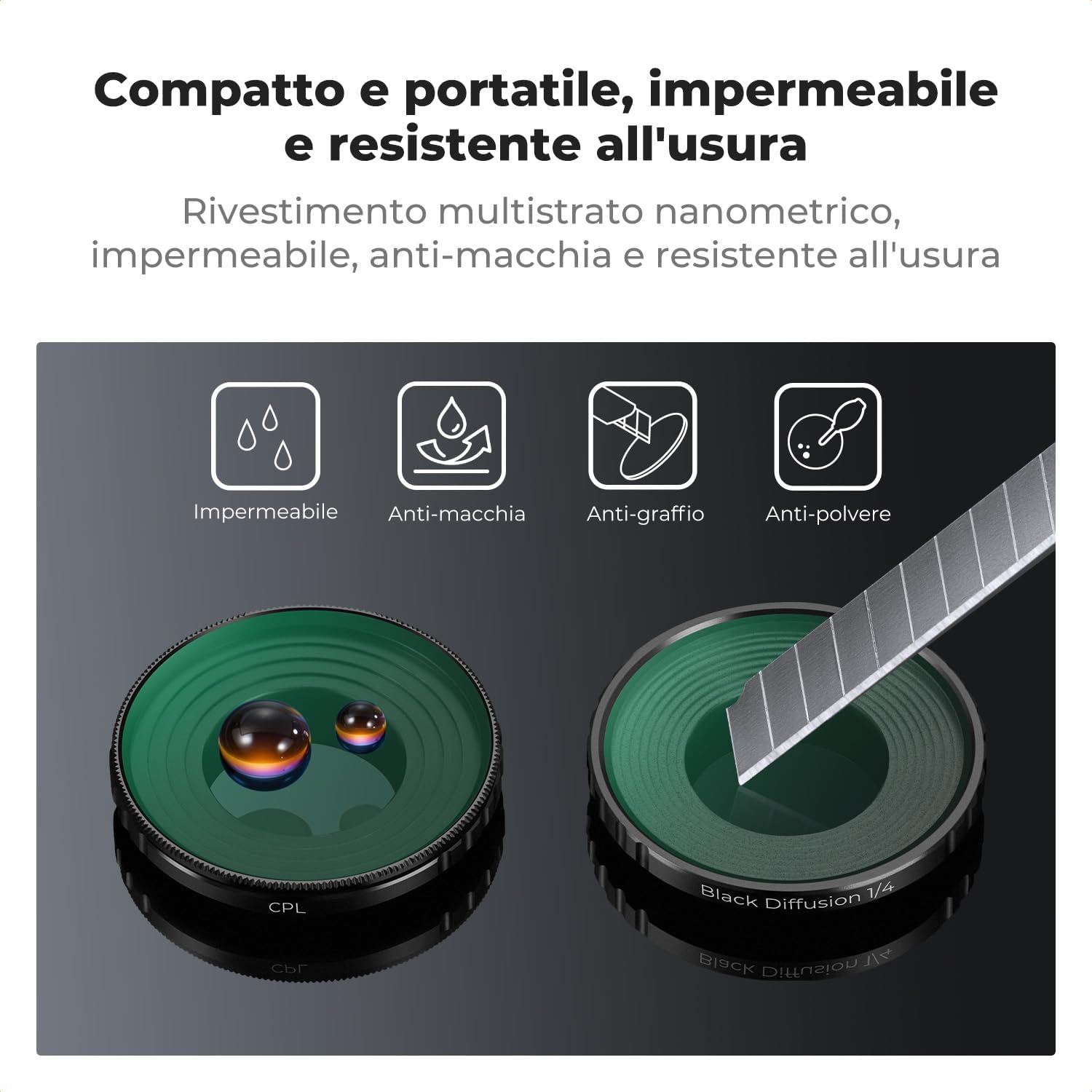 Thumbnail 4 de Filtro Black Diffusion 1/4 per DJI Osmo Nano di K&F CONCEPT