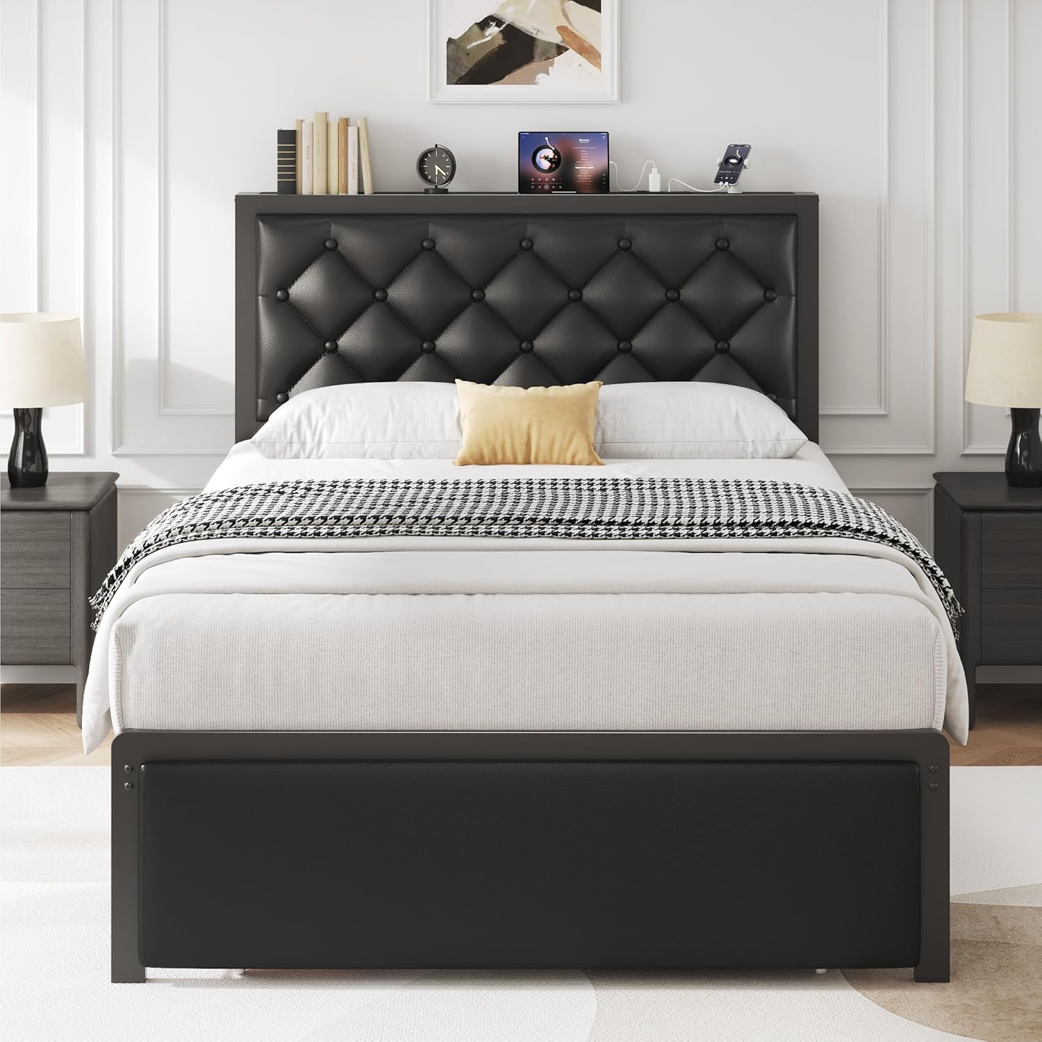 Detalle de PHGLL Twin Bed Frame with Storage Drawer
