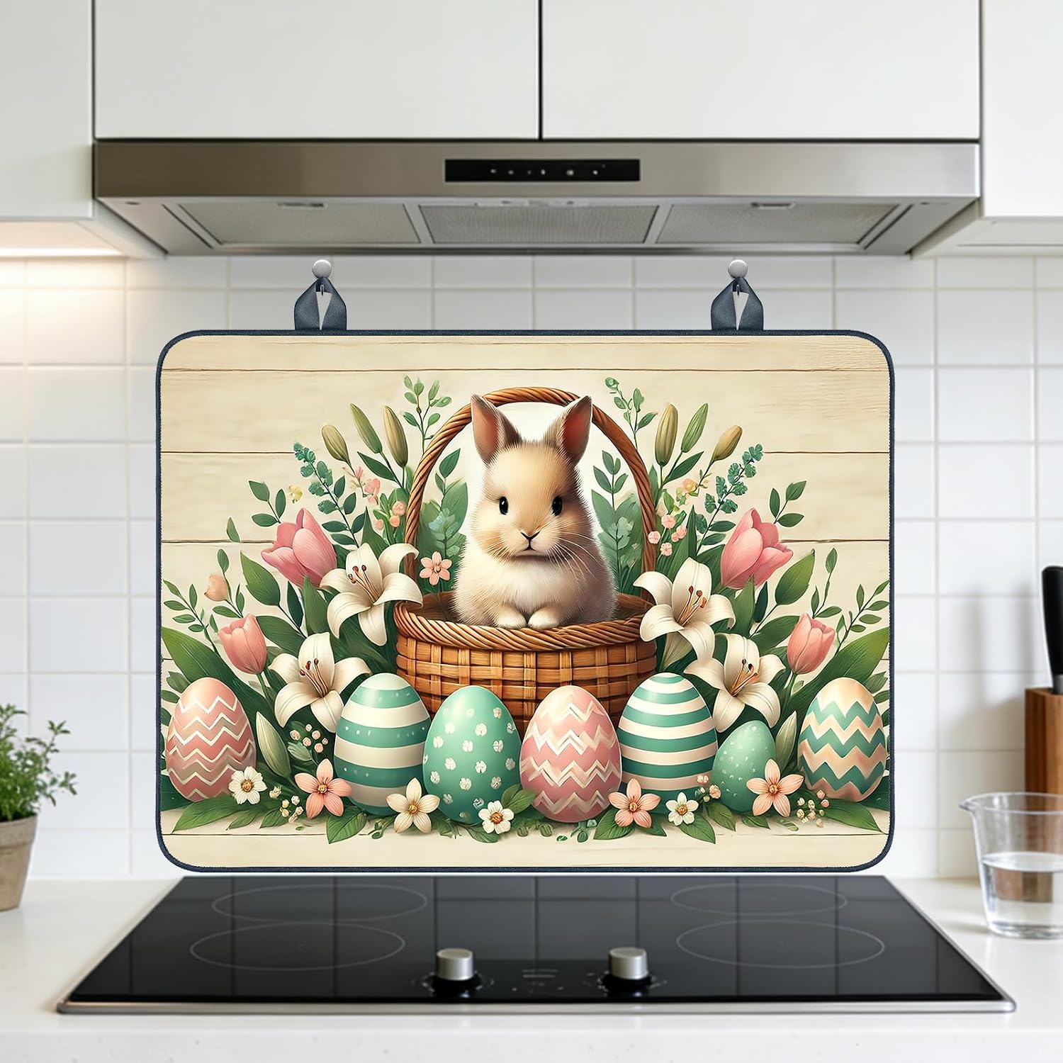 Detalle 2 de Nuxovilar Rabbit Basket Stove Cover, Diatom Mud Countertop Mat