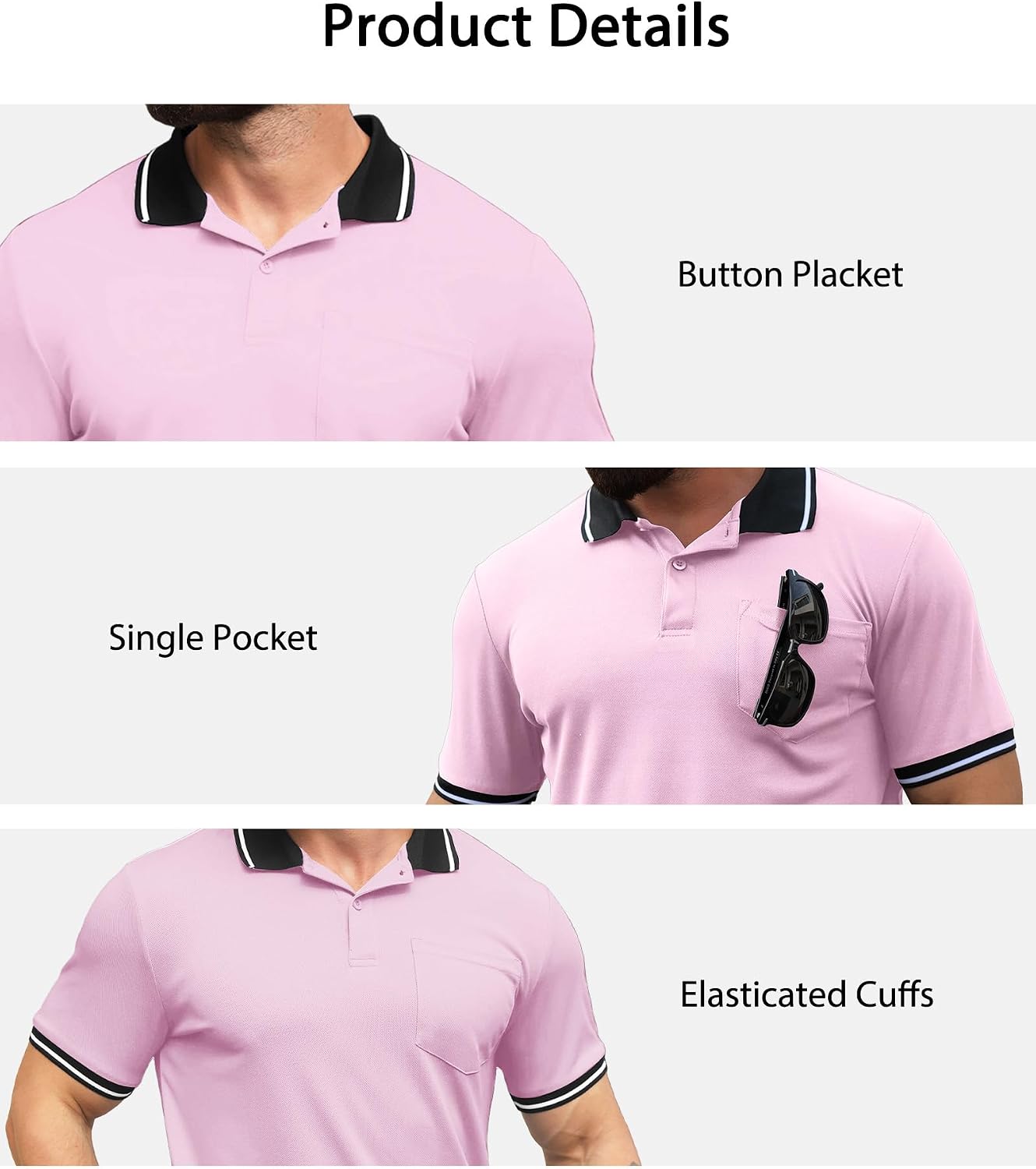 Thumbnail 3 de SwissWell lot de 3 polos homme manches courtes golf anti-transpiration