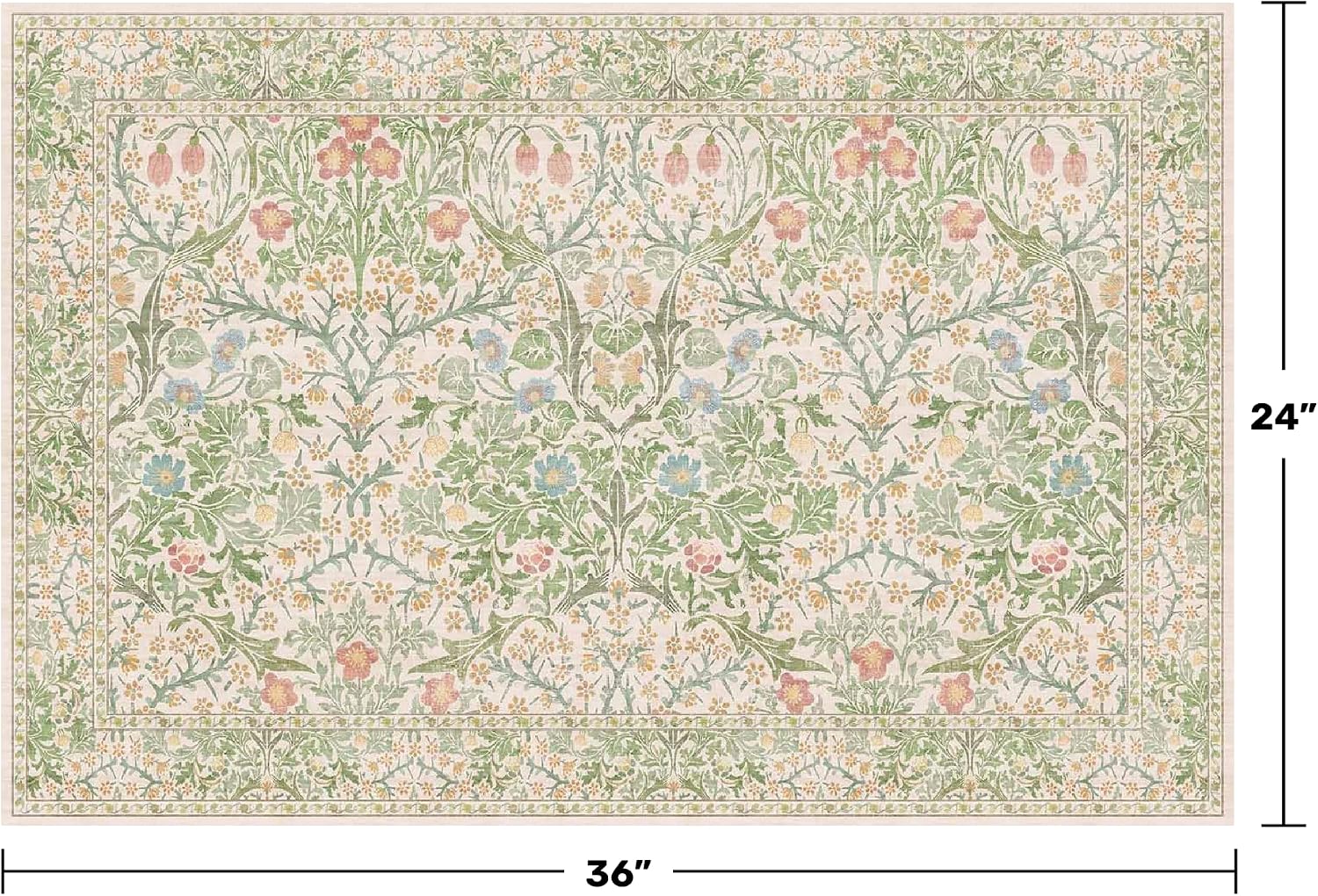 Detalle de Hazo Haus Washable Area Rug 2x3