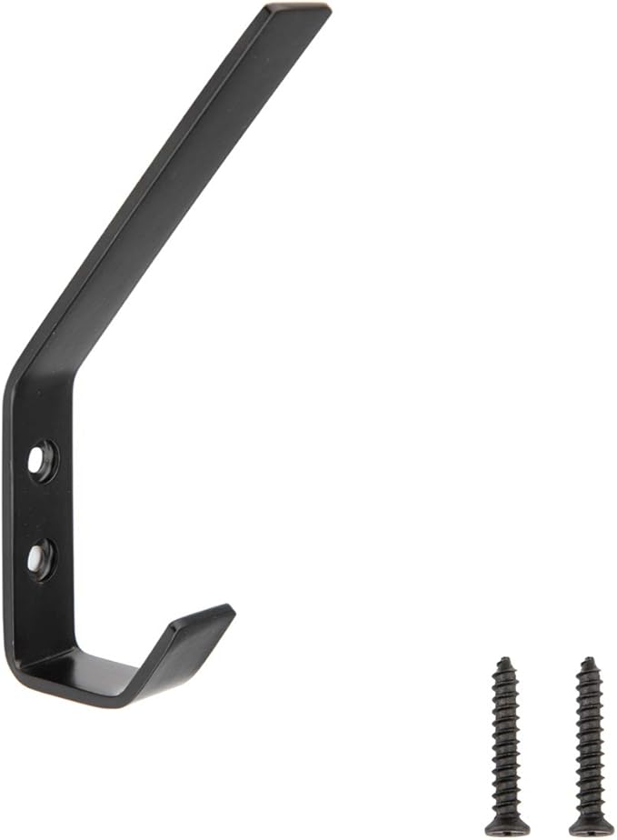 Amazon Basics AB6000-FB-5 Perchero para abrigo, Negro Mate