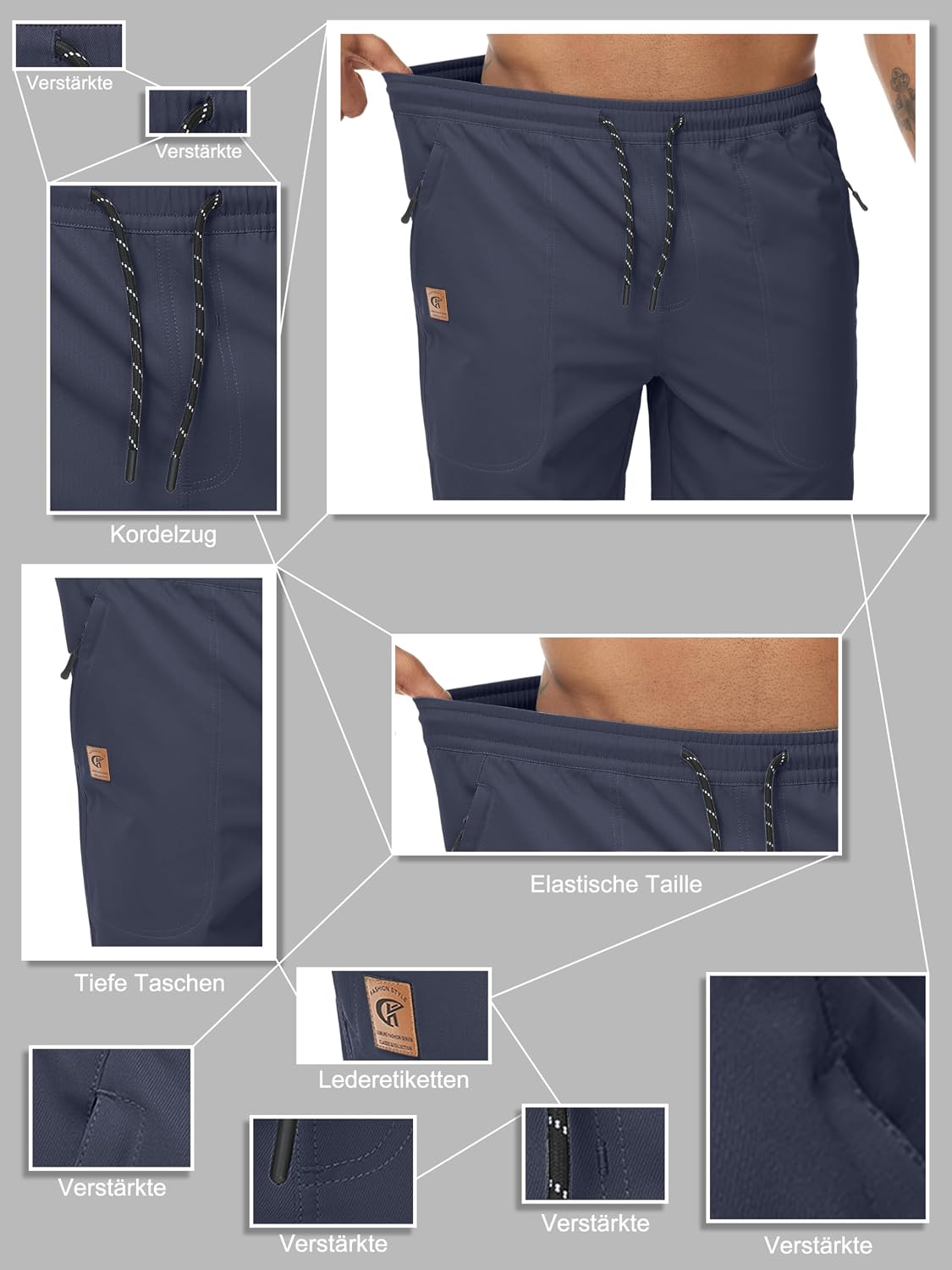 Thumbnail 3 de YuKaiChen Classic Fit Twill Shorts with Zip Pockets