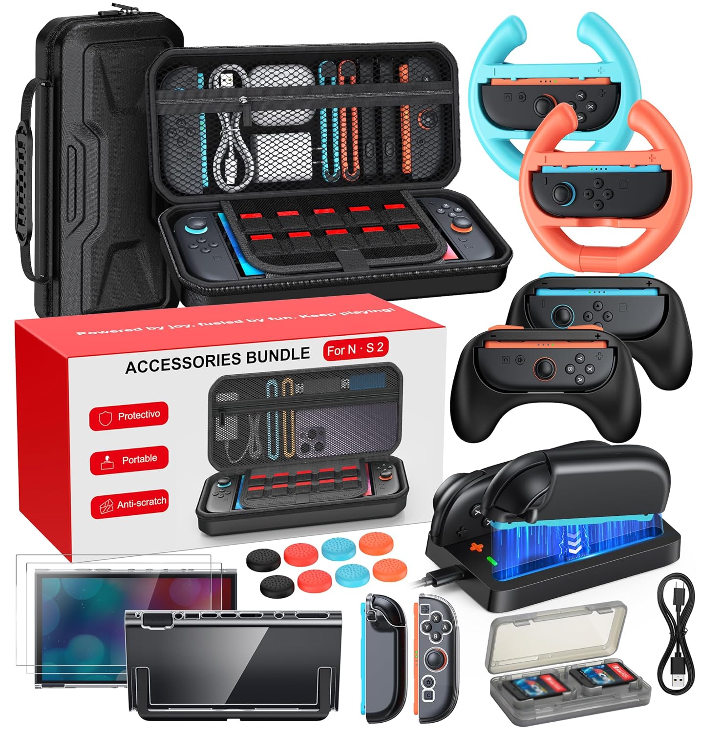 Detalle de Switch 2 20‑in‑1 Zubehörpaket für Switch