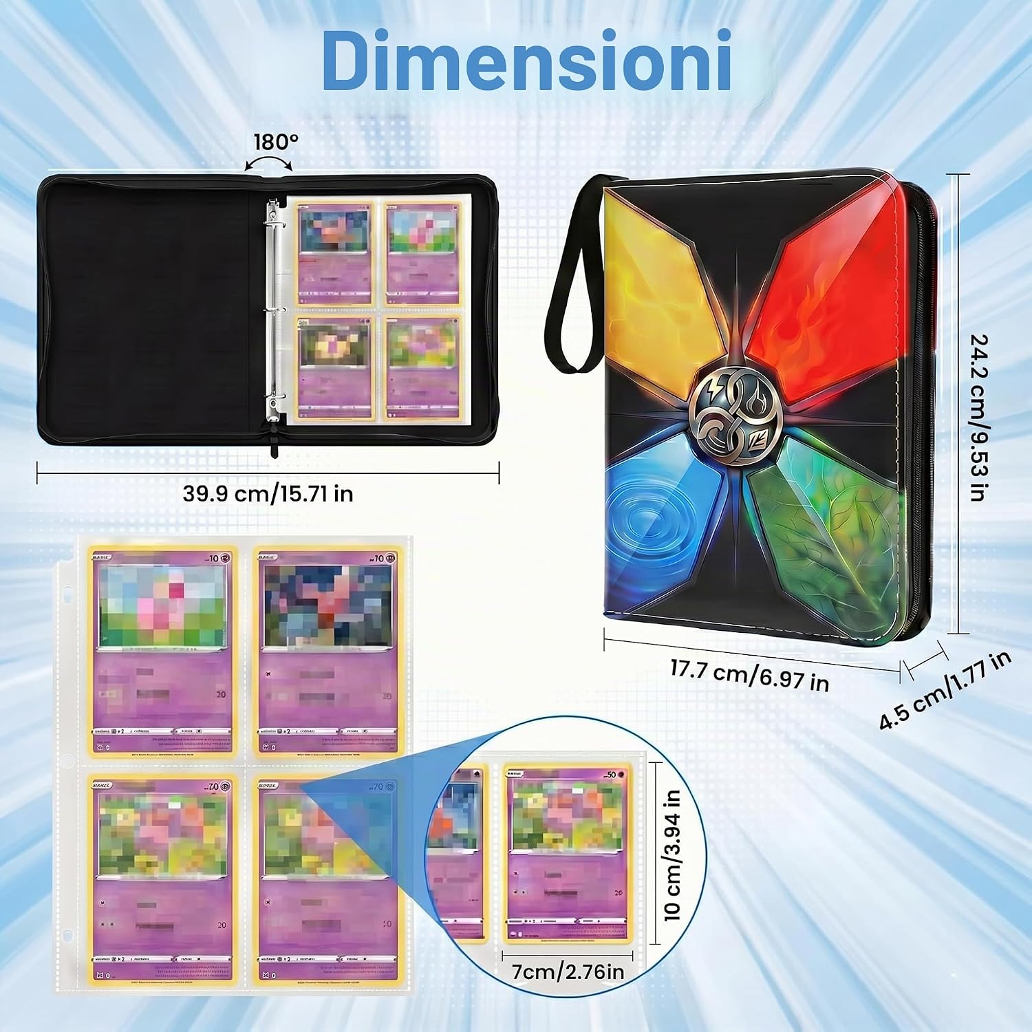Detalle 2 de KORVORIA Album Porta Carte – 440 Tasche, 55 Pagine, PU resistente