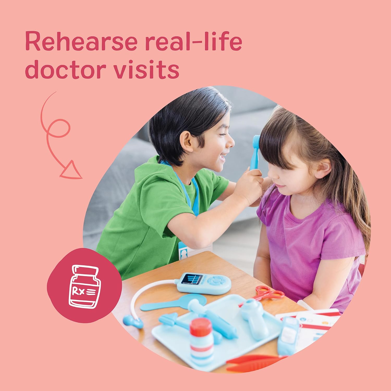 Detalle 2 de Melissa & Doug - Mallette Docteur 25 Pièces: Jeu de rôle pour apprentis médecins