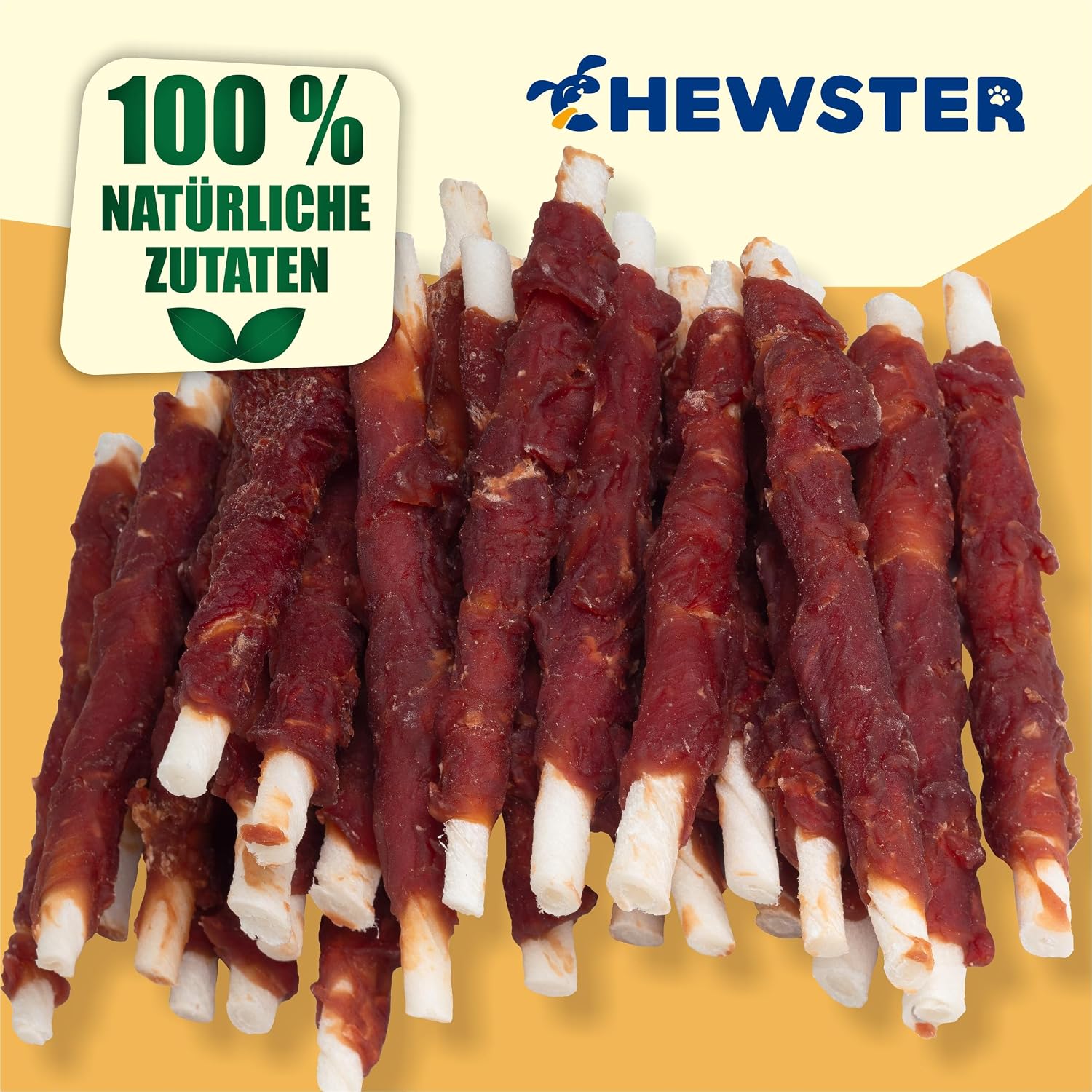 Thumbnail 6 de CHEWSTER Kaustangen mit Ente – 85 hochwertige Kauknochenrollen für Hunde (800 g)