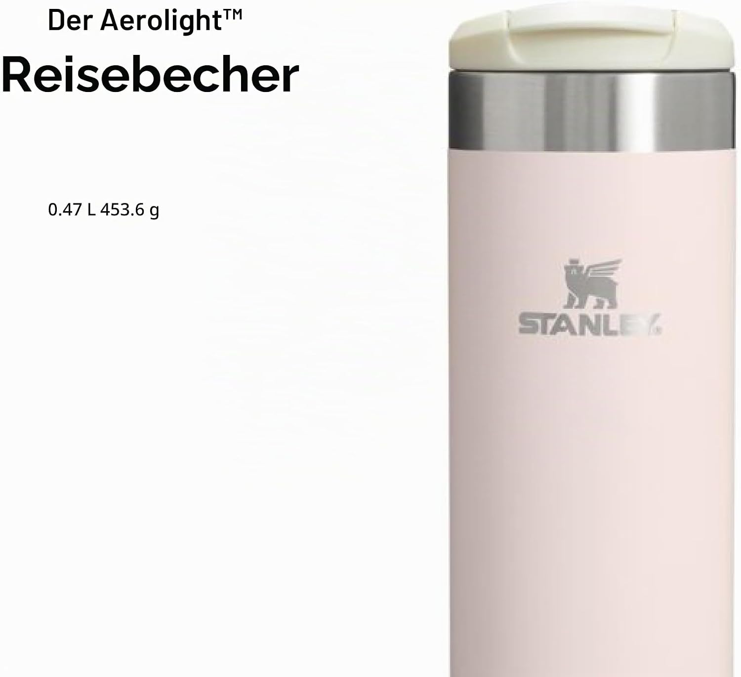 Detalle de STANLEY 1913 Aerolight Transit Thermobecher 0,47L – Rose Quartz