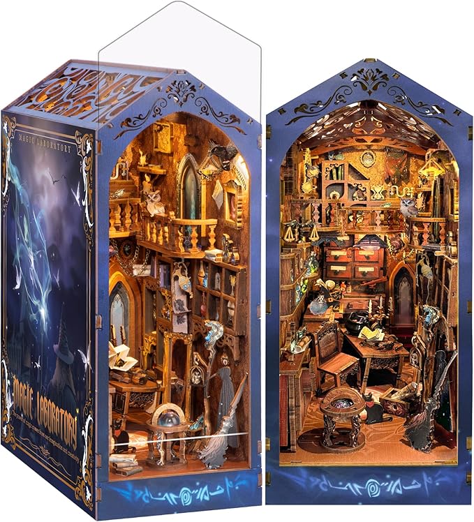 Quanquer Kit Libro Nook con Luz LED y Tapa Guardapolvo 🏡