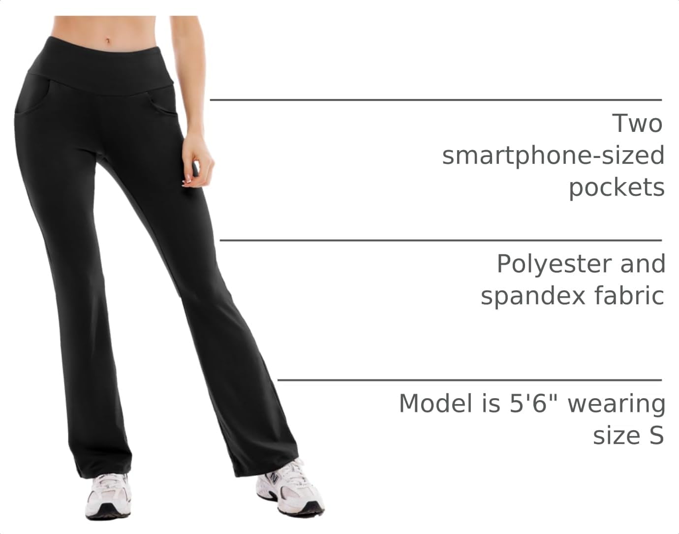Detalle 2 de Ipletix Flare Leggings for Women with Pockets (Bootcut Yoga Pants)