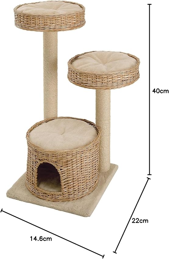 Thumbnail 5 de Feplast 74057021 Mueble para gatos con casita y rascador 40×55×80 cm 🐱