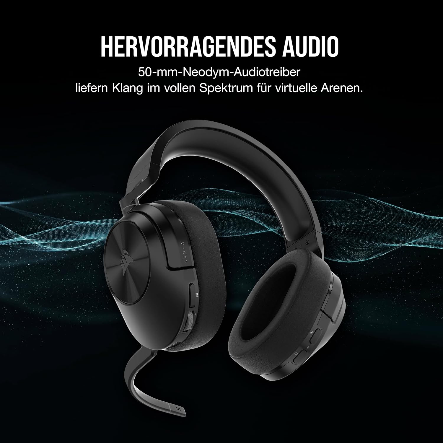 Detalle de Corsair HS55 Wireless CORE Gaming-Headset 15 m
