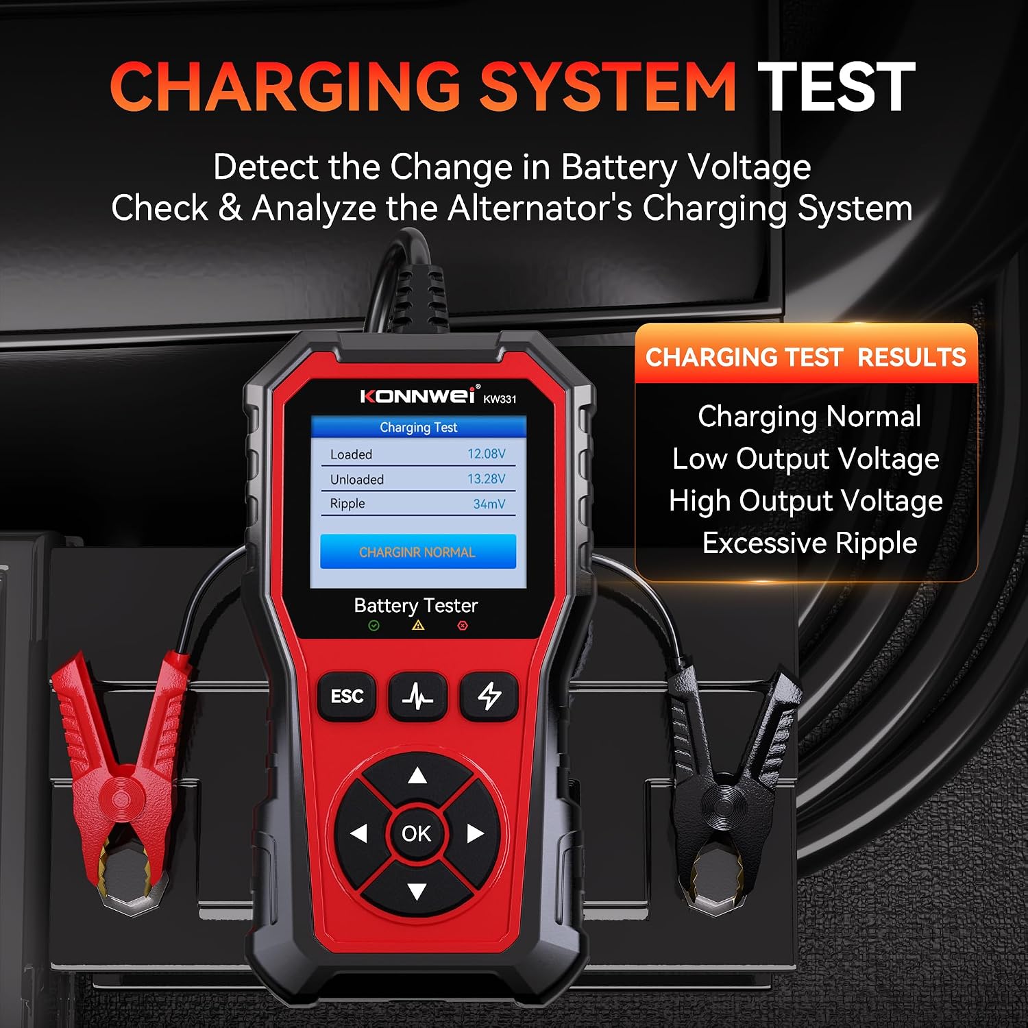 Detalle 2 de Autobatterie Tester KW331 für 6V 12V 24V