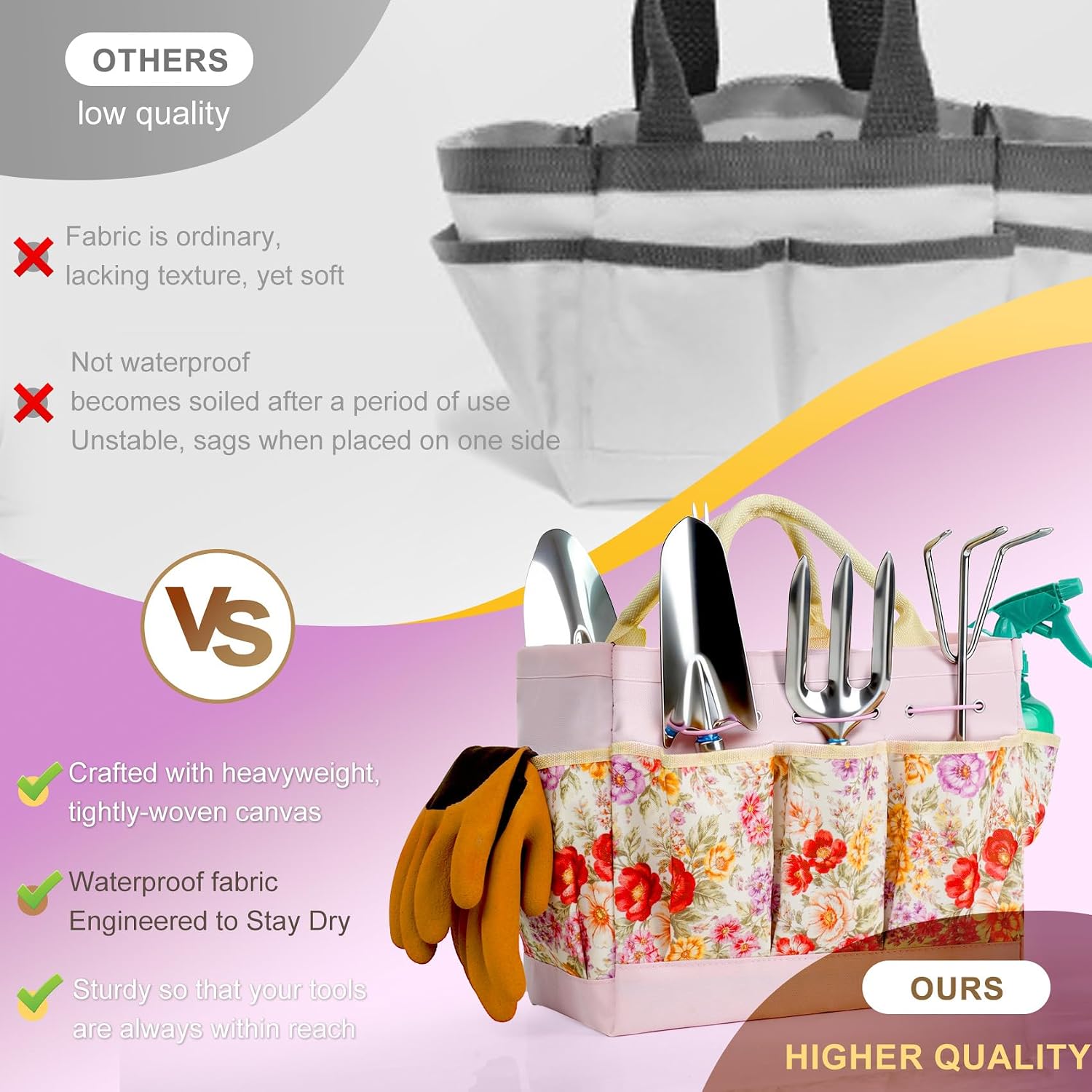 Thumbnail 6 de SLARMOR 10-Piece Garden Tools Set: Heavy Duty Stainless Hand Tools with Ergonomic Handles